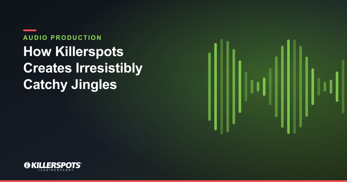 How Killerspots Creates Irresistibly Catchy Jingles — Killerspots branded jingle & audio production graphic
