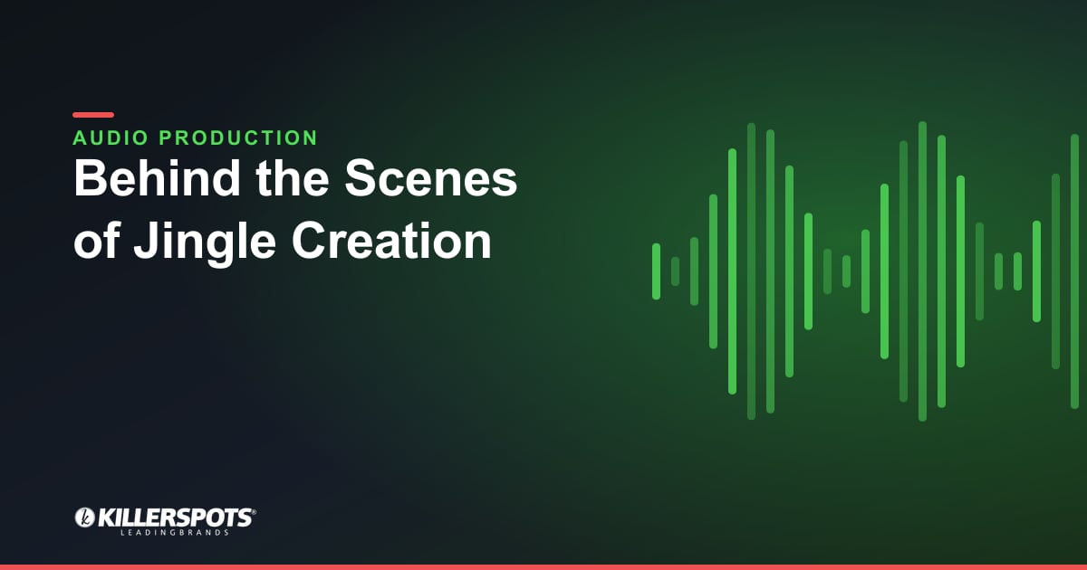 Behind the Scenes of Jingle Creation — Killerspots branded jingle & audio production graphic